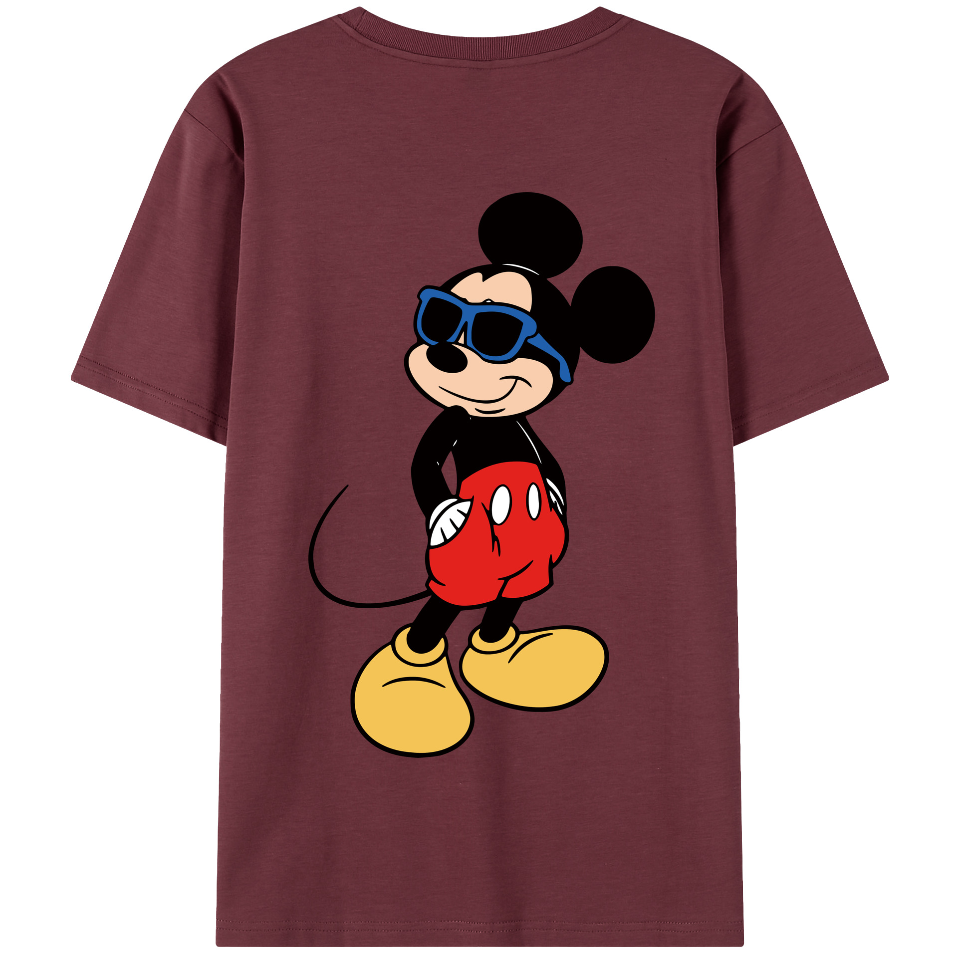 （画像用） ミッキーマウス Mickey Mouse 綿100％半袖Tシャツ（背面プリント）